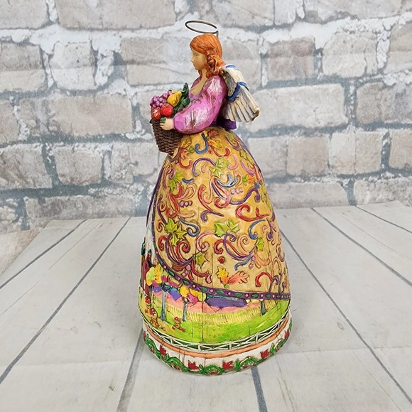 Jim Shore 2004 Retired Heartwood Creek Bountiful Angel 9.5" H B117675 Colorful - Picture 11 of 15